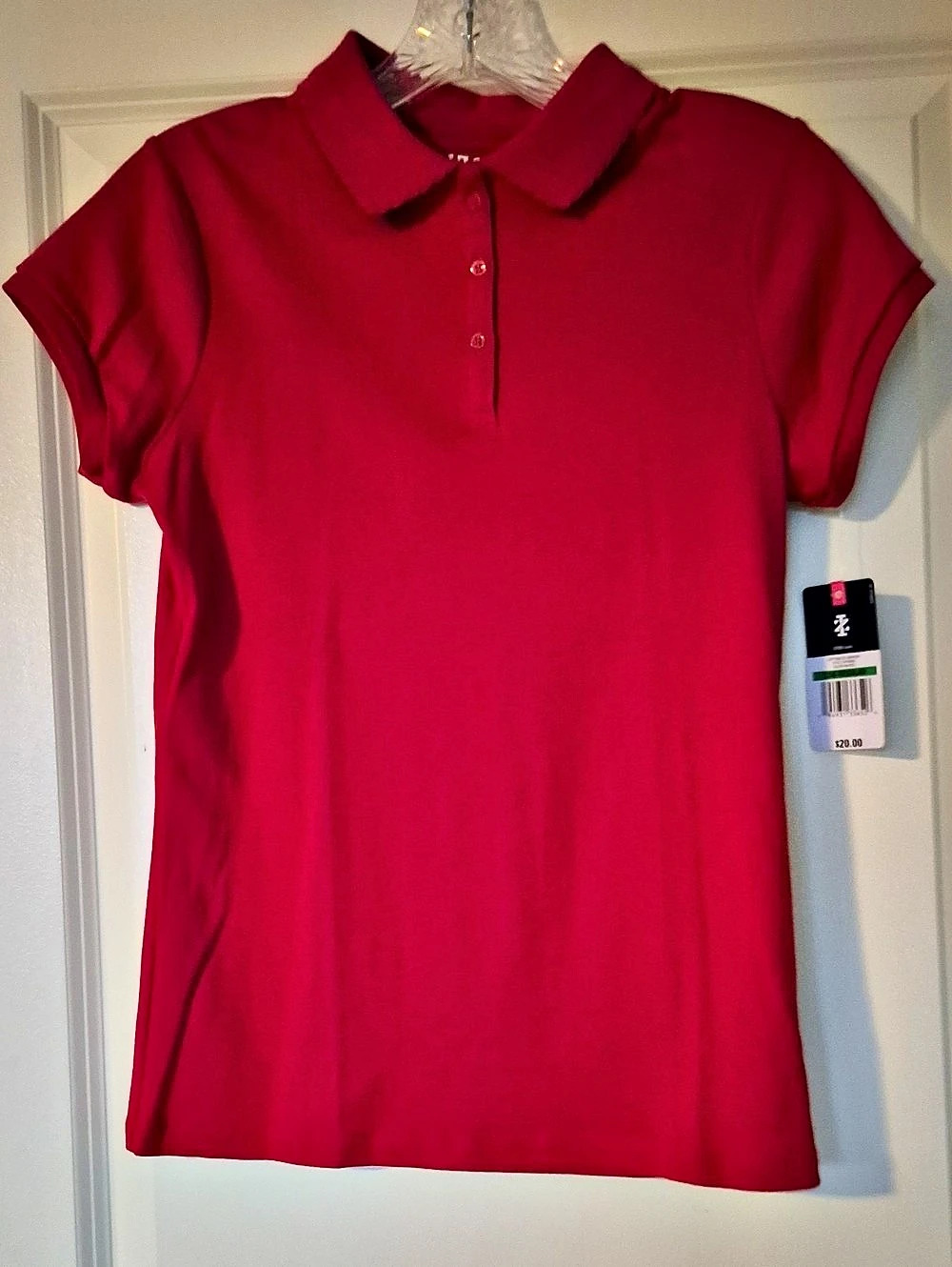 IZOD Approved Schoolwear Girl's Short Sleeve Polo - Red
